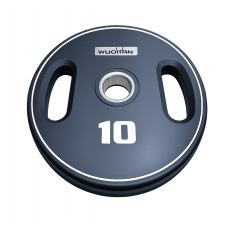 Блини диски гумові з подвійним хватом та металевою втулкою Wuotan WD.10 ø51мм 10кг чорний, гума