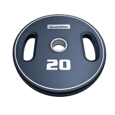 Блини диски гумові з подвійним хватом та металевою втулкою Wuotan WD.20 ø51мм 20кг чорний, гума