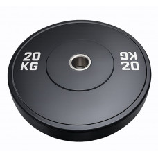 Бамперний диск гумовий Bumper Plates Wuotan BD.20 ø51мм 20кг чорний