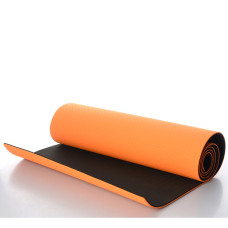 Килимок для фітнесу та йоги TPE+TC 6мм TPE-6ORB