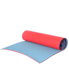 Килимок для фітнесу та йоги TPE+TC 6мм TPE-6RBL