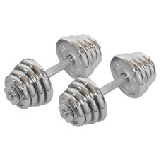 Гантели разборные хромированные GA-0013-27 2шт по 13.5кг