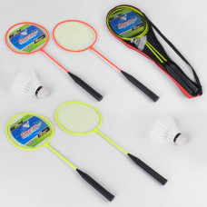 Бадминтон с воланчиком TK Sport С 40175, 2 цвета, воланчик EVA, 2 ракетки в чехле