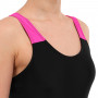 Купальник для плавання суцільний підлітковий 8-16 років чорний-рожевий PL-8262-2    10