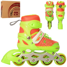 Ролики Profi Roller A 4138-S-GR размер 31-34 Зеленый-Оранжевый