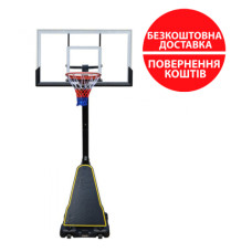 Стойка баскетбольная мобильная SP-Sport DELUX S027 (щит-PC размер 136х80см, кольцо-сталь (16мм) d-45см, регул.высота 230-305см)уп. в 1ящ