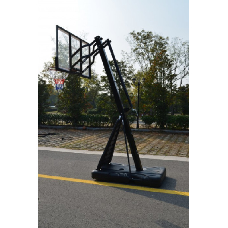 Стойка баскетбольная мобильная SP-Sport DELUX S027 (щит-PC размер 136х80см, кольцо-сталь (16мм) d-45см, регул.высота 230-305см)уп. в 1ящ