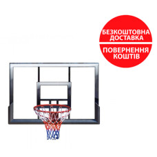 Щит баскетбольный с кольцом и сеткой №7 SP-Sport S008S (щит-PC, размер 120x80см, кольцо (16мм) d-45см, сетка NY)