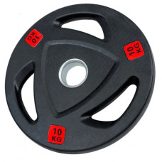 Диск олімпійський обгумований чорний Generation Fitness RCP18-10 кг