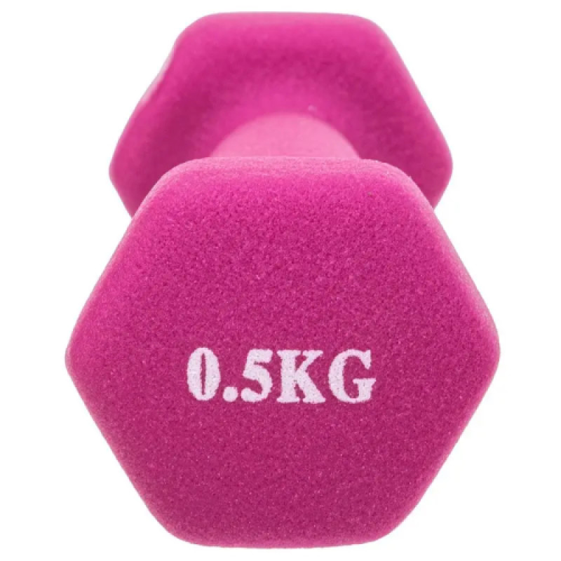 Гантель для фітнесу з неопреновим покриттям Generation Fitness FF51D4A-0.5kg (рожевий)