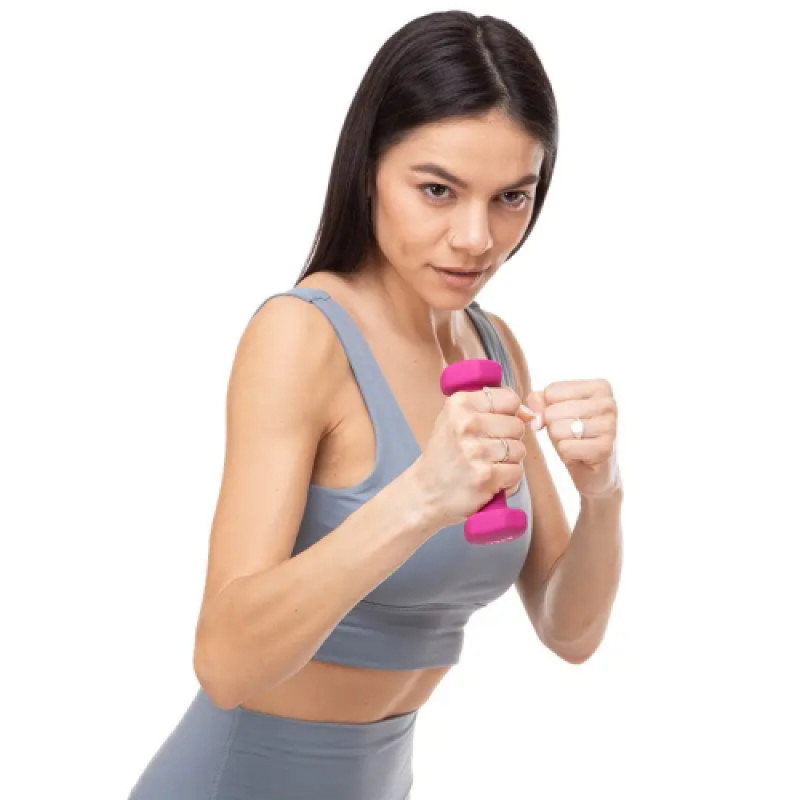 Гантель для фітнесу з неопреновим покриттям Generation Fitness FF51D4A-0.5kg (рожевий)