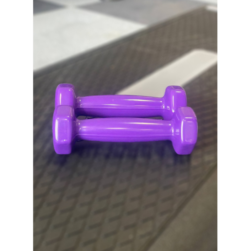 Гантель для фітнесу з вініловим покриттям Generation Fitness FF51D3A-0.5kg (фіолетовий)