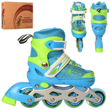 Ролики Profi Roller A 4138-S-BL размер 31-34 Синий-Зеленый