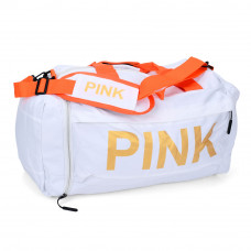 Спортивна сумка PINK FG-240502011A 50×23×20 см Білий