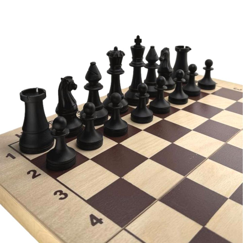 Шахи дерев'яні з пластиковими фігурками 43х43см GS-2682