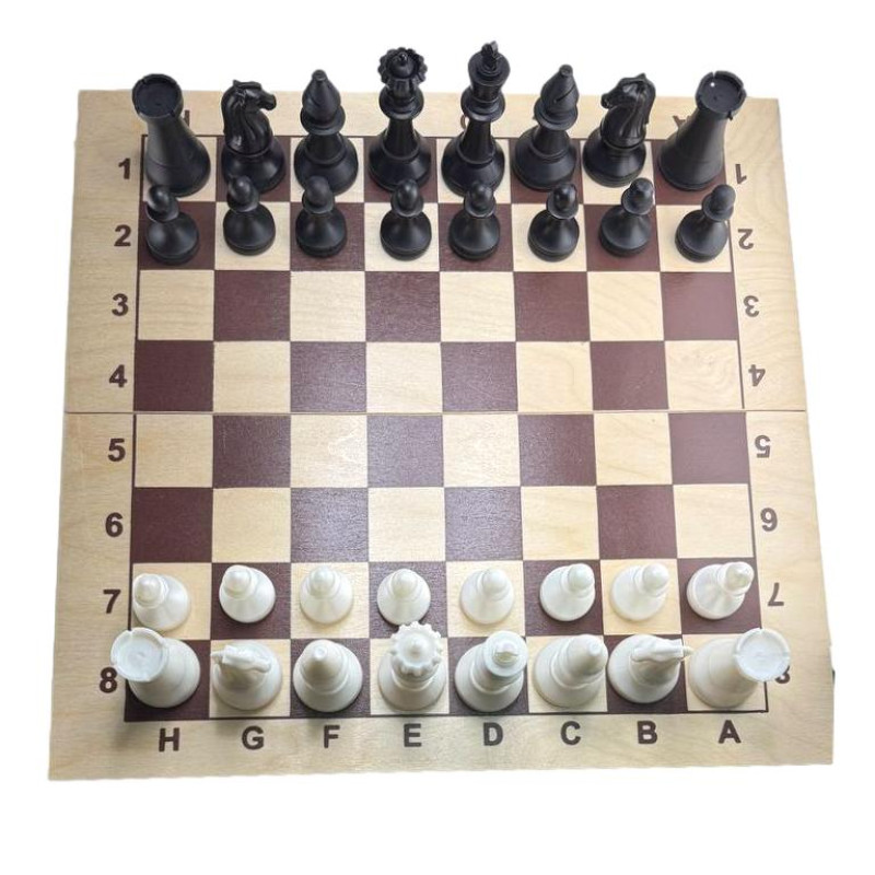 Шахи дерев'яні з пластиковими фігурками 43х43см GS-2682