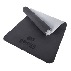 Килимок для фітнесу та йоги TPE+TC 6мм Gemini Pro GE-6GYBK