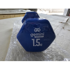 Гантель для фітнесу з вініловим покриттям 2шт по 1.5кг Gemini Sport GSD-1.5BL
