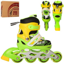 Ролики Profi Roller A 4123-S-GR размер 31-34 Зеленый-Желтый