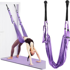 Гамак для йоги із кріпленням на двері Air Yoga rope LT-2090 Фіолетовий