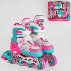 Ролики BEST ROLLER размер 34-37 бирюзово-розовый