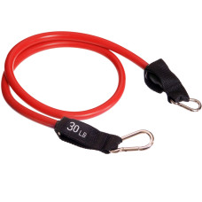 Еспандер трубчастий для фітнесу з карабіном Gemini GT-1002C-30LB 6х13x1200мм навантаження 13,5 кг червоний