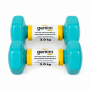 Гантели для фитнеса Gemini Sport с виниловым покрытием 2×3 кг GSD-3.0CYAN