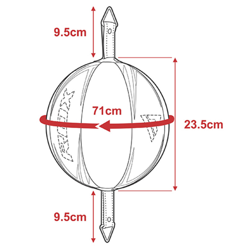 Боксерська груша на розтяжці RDX White з гумовим джгутом