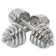 Гантели разборные хромированные GA-8209-20 2шт по 10кг