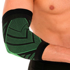Налокотник еластичний MUTE 1шт MT-9115 Черно-Зелений