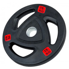 Диск олімпійський обгумований чорний Generation Fitness RCP18-15 кг