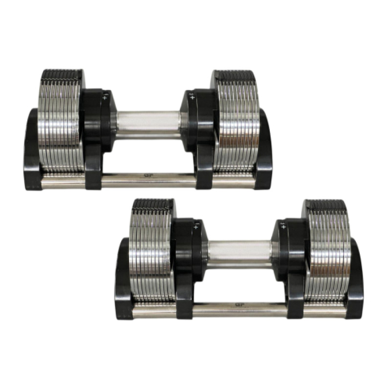 Гантелі набірні 3-24 кг Generation Fitness GF3-24kg (хром) - пара