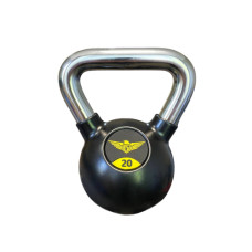 Обгумована гиря 20 кг Generation Fitness FS-20 (ручки - хром)