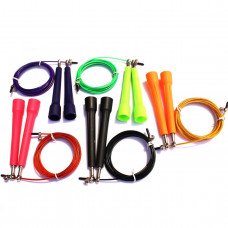 Скакалка швидкісна кросфіт зі сталевим тросом Чорний