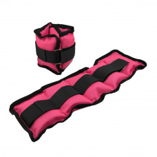 Обтяжувачі-манжети пісок по 2кг чорно-рожевий G8835-4