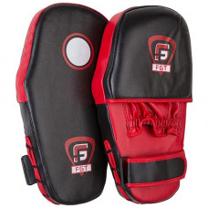 Лапи боксерські прямі FGT PVC червоно-чорні (2 шт) FT-205/38R