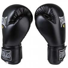 Боксерские перчатки EVL DX-380-6BK, 6 oz, чёрные