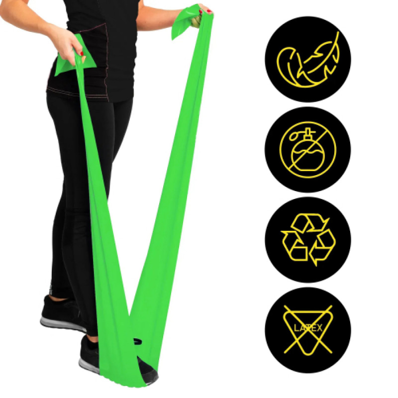 Стрічка-еспандер 5-8 кг 200х15х0.3 см XS green Generation Fitness