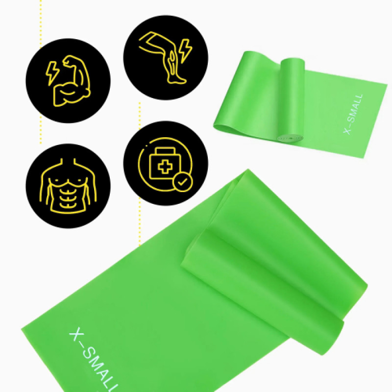 Стрічка-еспандер 5-8 кг 200х15х0.3 см XS green Generation Fitness