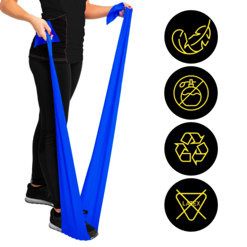 Стрічка-еспандер 6-9 кг 200х15х0.4 см S blue Generation Fitness