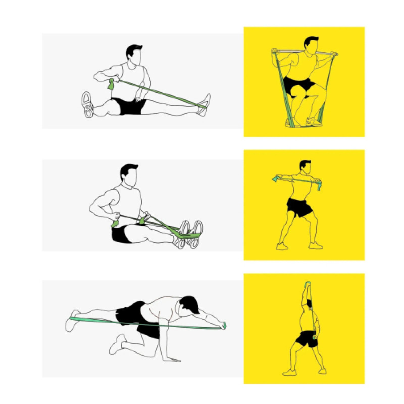 Стрічка-еспандер 9-12 кг 200х15х0.5 см M yellow Generation Fitness