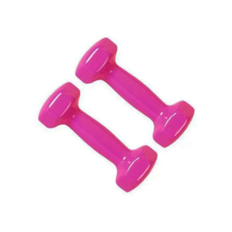 Вінілова гантель для фітнесу Generation Fitness FF51D3A-2kg (рожевий)