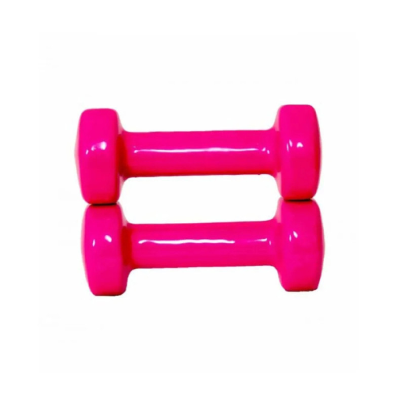Вінілова гантель для фітнесу Generation Fitness FF51D3A-2kg (рожевий)