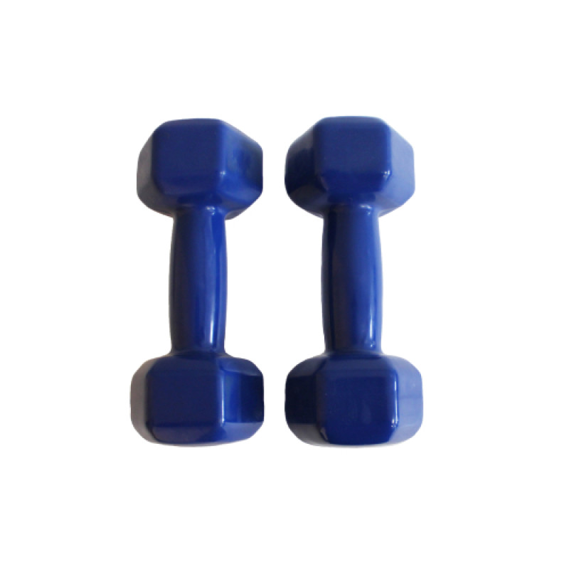 Вінілова гантель для фітнесу Generation Fitness FF51D3A-3kg (синій)