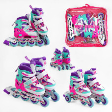 Ролики Best Roller розмір 30-33 фіолетово-бірюзово-рожевий 25400-S