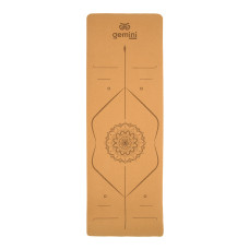 Килимок для йоги пробковий каучуковий Gemini 183см*61см*5мм CTY-0685