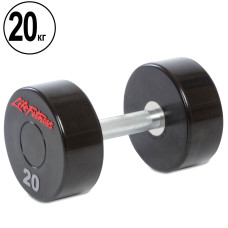 Гантель цельная профессиональная LIFE FITNESS GA-80081-20 1шт 20кг