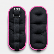 Обтяжувачі-манжети для рук і ніг 2шт по 0,5кг 87221-1 Чорний-рожевий