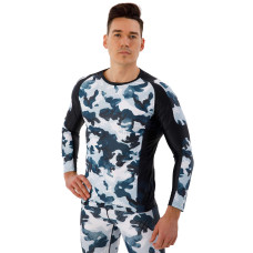 Рашгард лонгслів чоловічий Domino S-2XL чорний-білий TC210-1   L