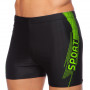 Плавки боксеры мужские для плавания Sport размер-L-4XL черн-зеленый 2019-4-1   L